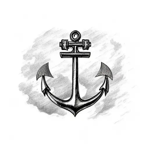 Anchor With Nova Scotia Flag