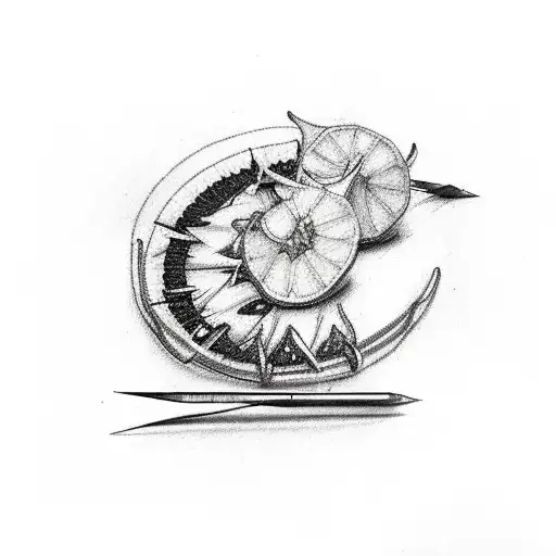 Sewing Needle And Fire And Lemon And Orange