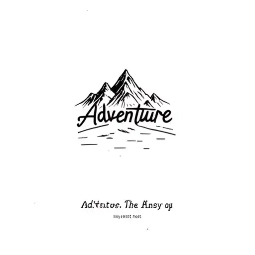 A Mountain With The Word Adventure On It