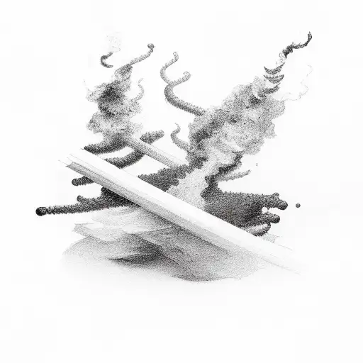 Abstract Smoke Down Spine