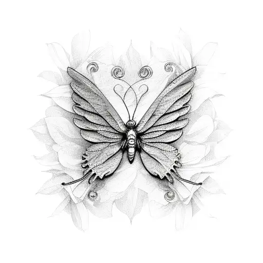 Angel Floral Butterfly