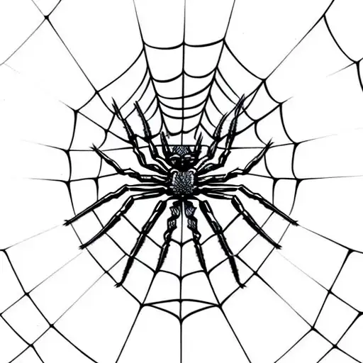 Spider On Spiderweb Cyber Sigilism