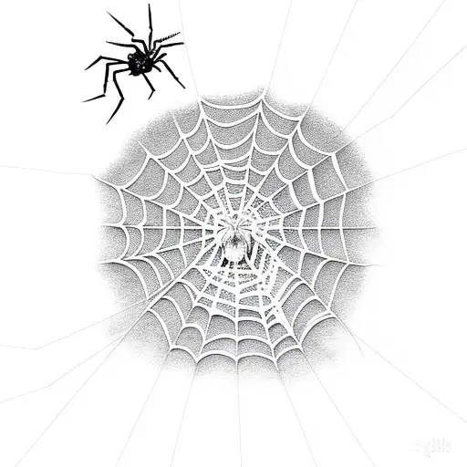 Spider On Spiderweb Cyber Sigilism