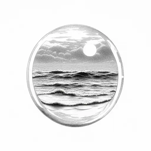 A Bubble On The Beach By The Sea