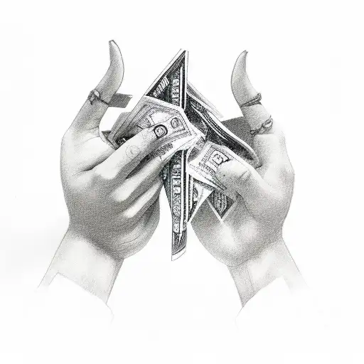 Praying Hands With Money
