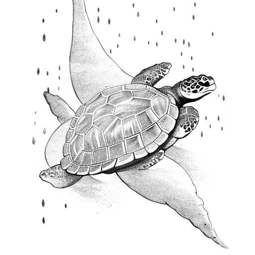 Turtle On Top Of A Lightning Bolt