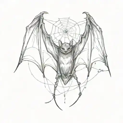 Bat With Web Wings