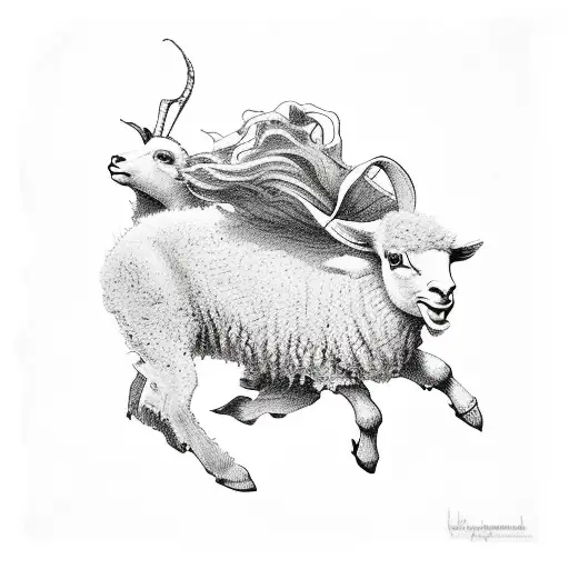 Jesus Running After Lost Lamb