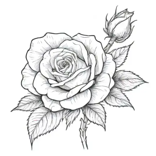 A Black And White Drawing Of A Rose Dates 1963 2023