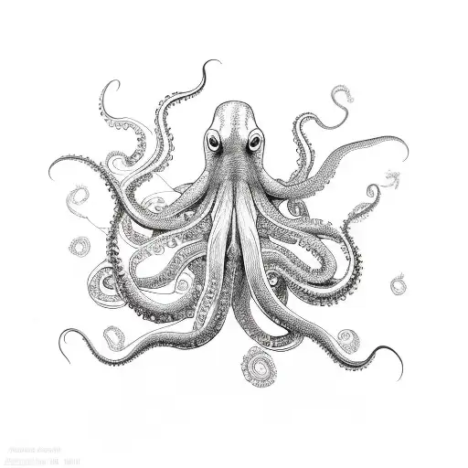 Long Swimming Octopus
