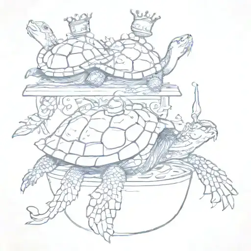 Turtles Drinking Crown Royale
