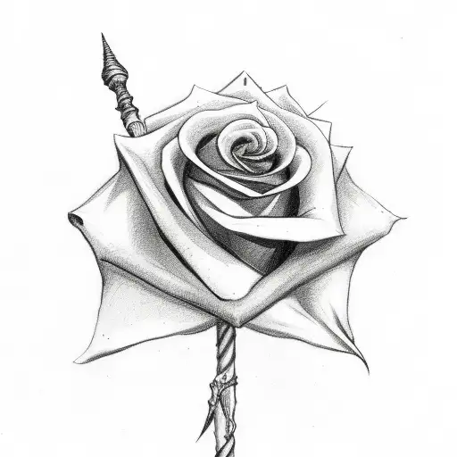 Sword Wrapped In A Rose