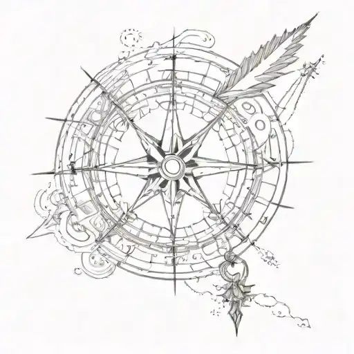 Compass Pointing East Side