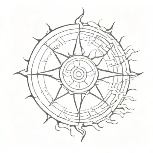 A Sun Symbol On A Person's Ankle