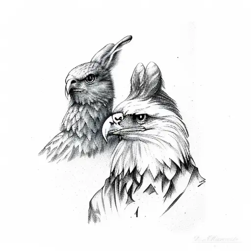 Eagle With Rabbit Head