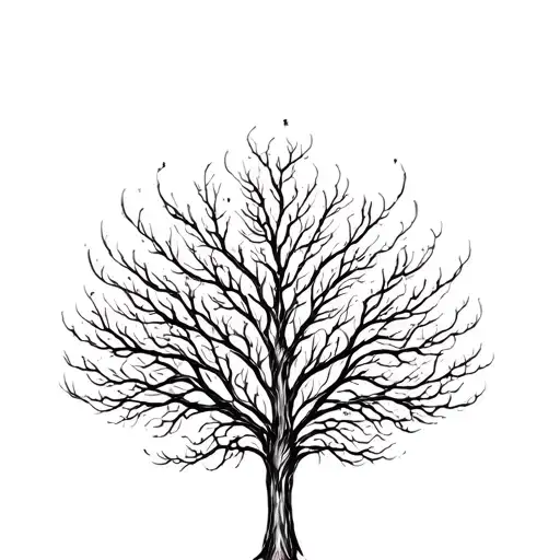 Tree With Abstract Lines Going