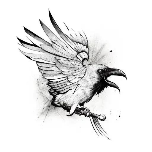 Chef Knife With Raven