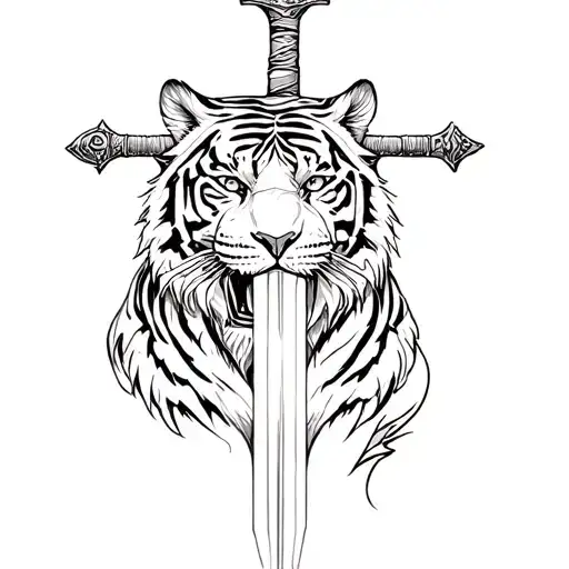 Tiger And A Sword