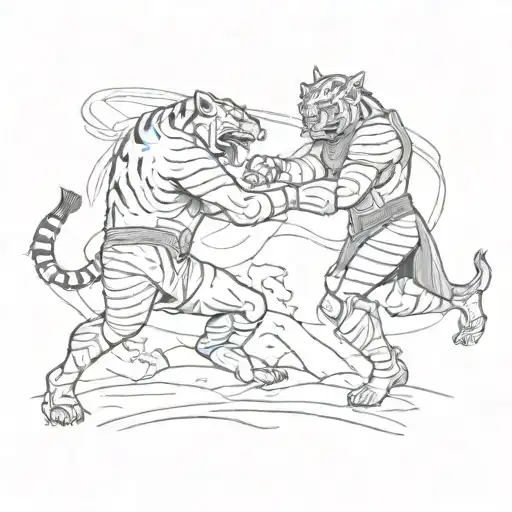 Gladiator Fights Tiger