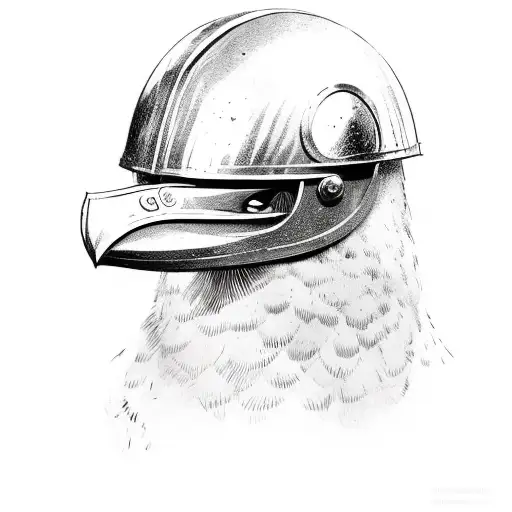 Viking Bird With A Helmet