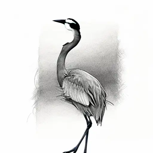 Grey Crown Crane