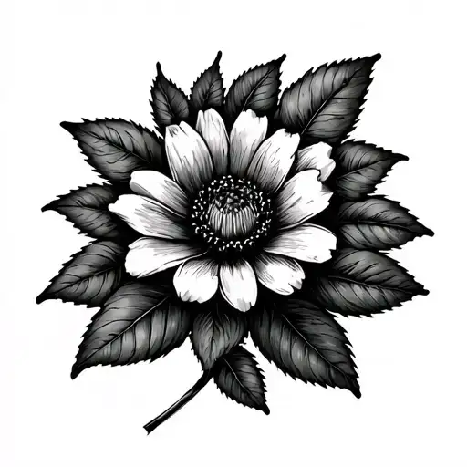 December Birth Flower With January Birth Flower Intertwined