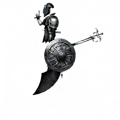Ancient Greek Spartan Warrior In Armor