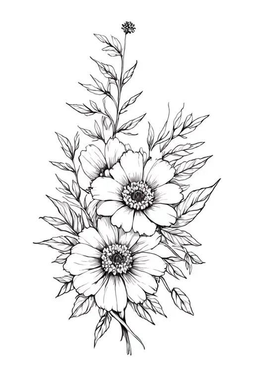 April And September Birth Flowers Combined Together