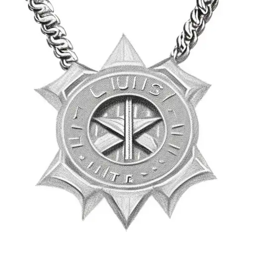 Black Lives Matter Symbol Holding A Cuban Link Chain With Illinois As The Pendant
