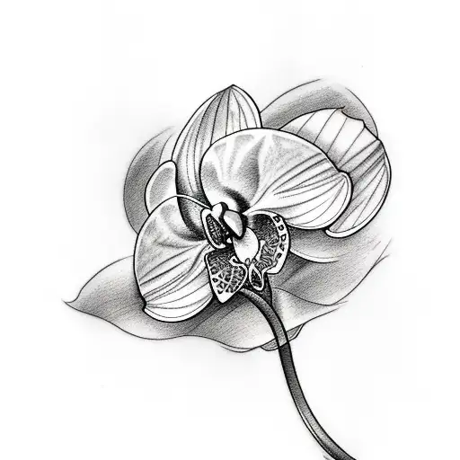 A Tattoo With An Orchid