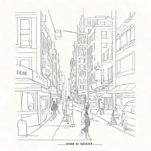 Design A Tattoo Showcasing The Hustle And Bustle Of New York City Streets With A Disciplined Twist