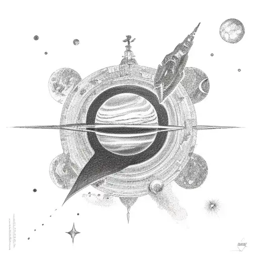 Saturn With Cancer Constellation