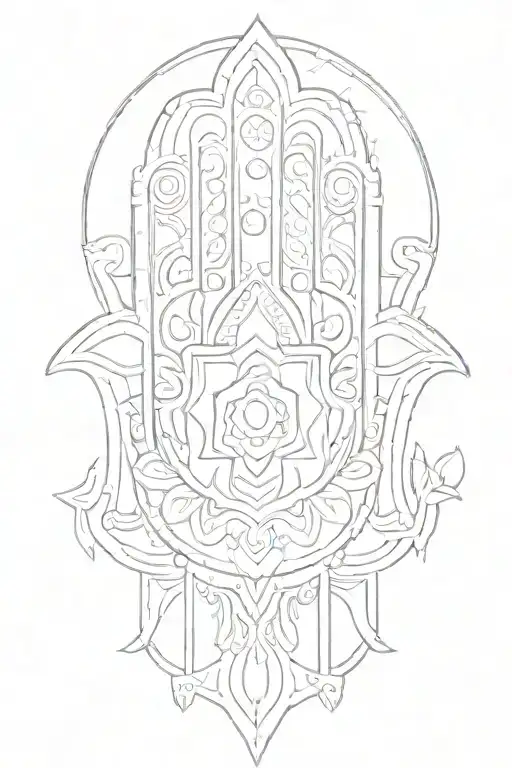 Indian Style Hamsa
