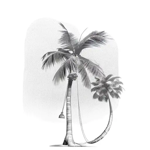 A Man That Hang Himself On A Palm Tree