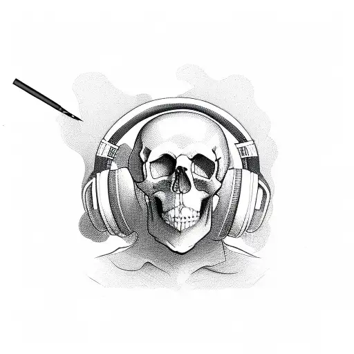 Skull Headphones Music