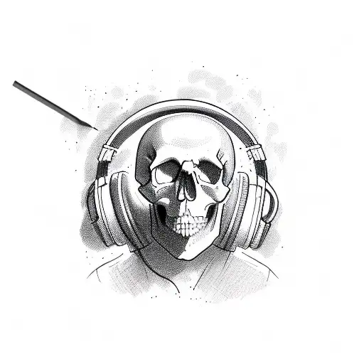 Skull Headphones Music