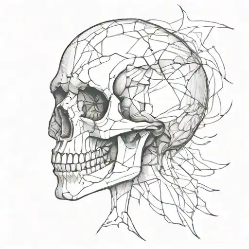 Abstract Broken Skull Soft Shading