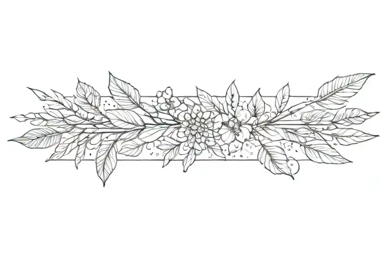 Boho Arrows Flowers Leaves Intertwined