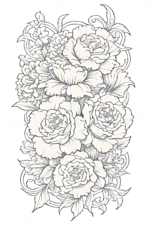 Crown Of Carnations Blooming