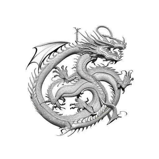 Dragon Chain With Name Paiva And Martins