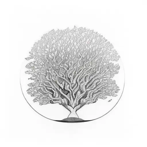 A Minimalist Tattoo Of The Album Cover Of Jack Johnson's Mango Tree