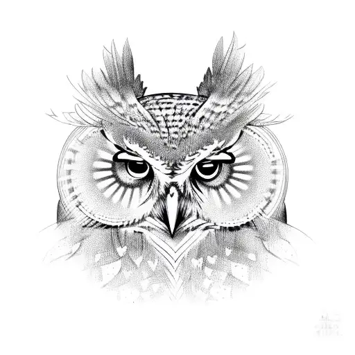 Owl Eyes In Between Mandala