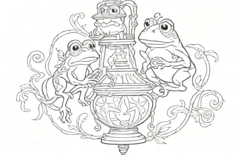 Princess And The Frog Frogs Disney Movie Holding The Tangled Lantern