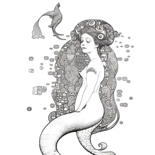 Gustav Klimt Mermaid