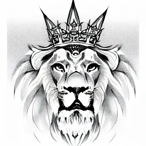 Lion With A Crown On