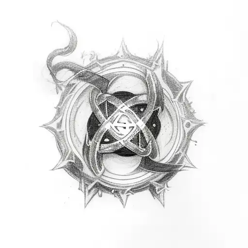 White On Black Eldritch Symbol On Hand