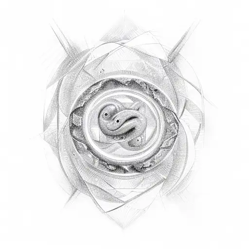 A Sketch Of A Mathematical Formula Of Dirac Transforming Into A Snake