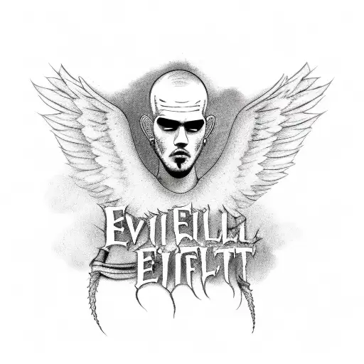 Evil Wings With Barb Wire And Lil Peep Exit Life Inspired Text