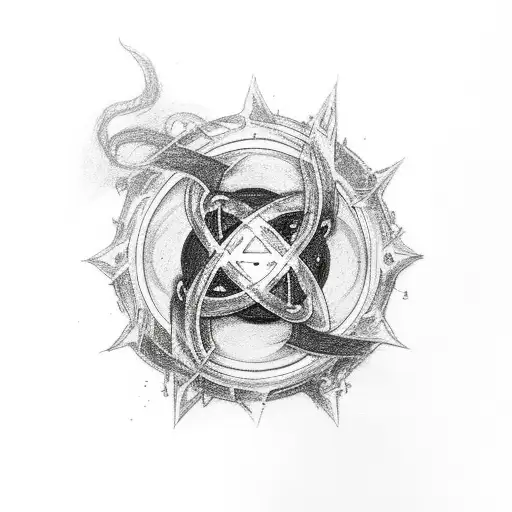 White On Black Eldritch Symbol On Hand