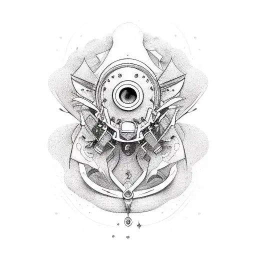 A Portrait Of A Loved One With Meaningful Symbols Incorporated Into The Design